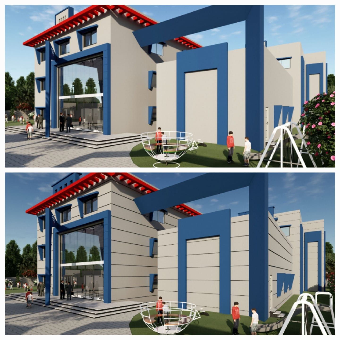 3D institutional building design by Bunyad Allied